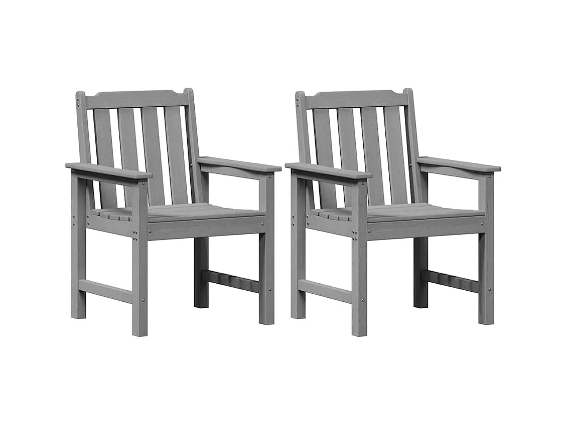 Tuinstoel. 2 stuks Lichtgrijs 65,5 x 59 x 88 cm Kunststof