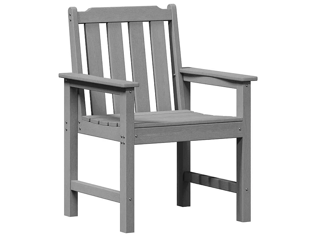 Sedia da giardino. 2 pezzi Grigio chiaro 65,5 x 59 x 88 cm Plastica