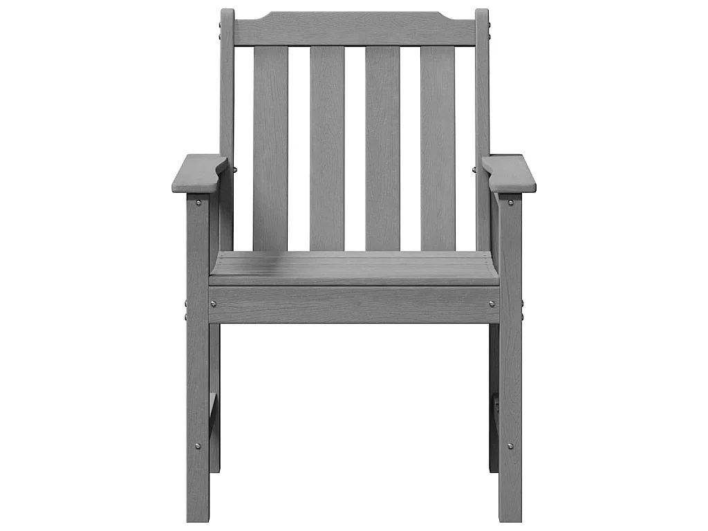 Sedia da giardino. 2 pezzi Grigio chiaro 65,5 x 59 x 88 cm Plastica