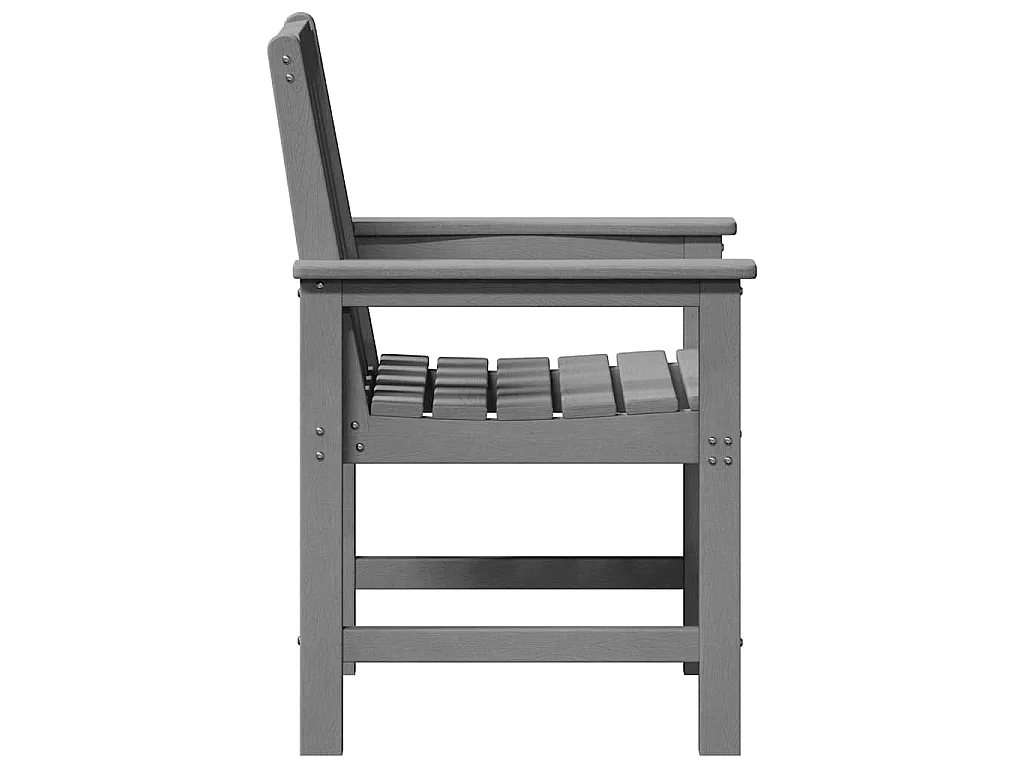 Sedia da giardino. 2 pezzi Grigio chiaro 65,5 x 59 x 88 cm Plastica