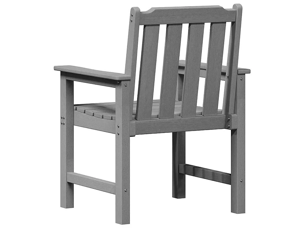 Sedia da giardino. 2 pezzi Grigio chiaro 65,5 x 59 x 88 cm Plastica