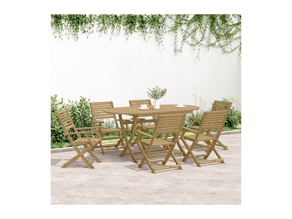 Opvouwbare tuinstoelen set van 8 massief acaciahout