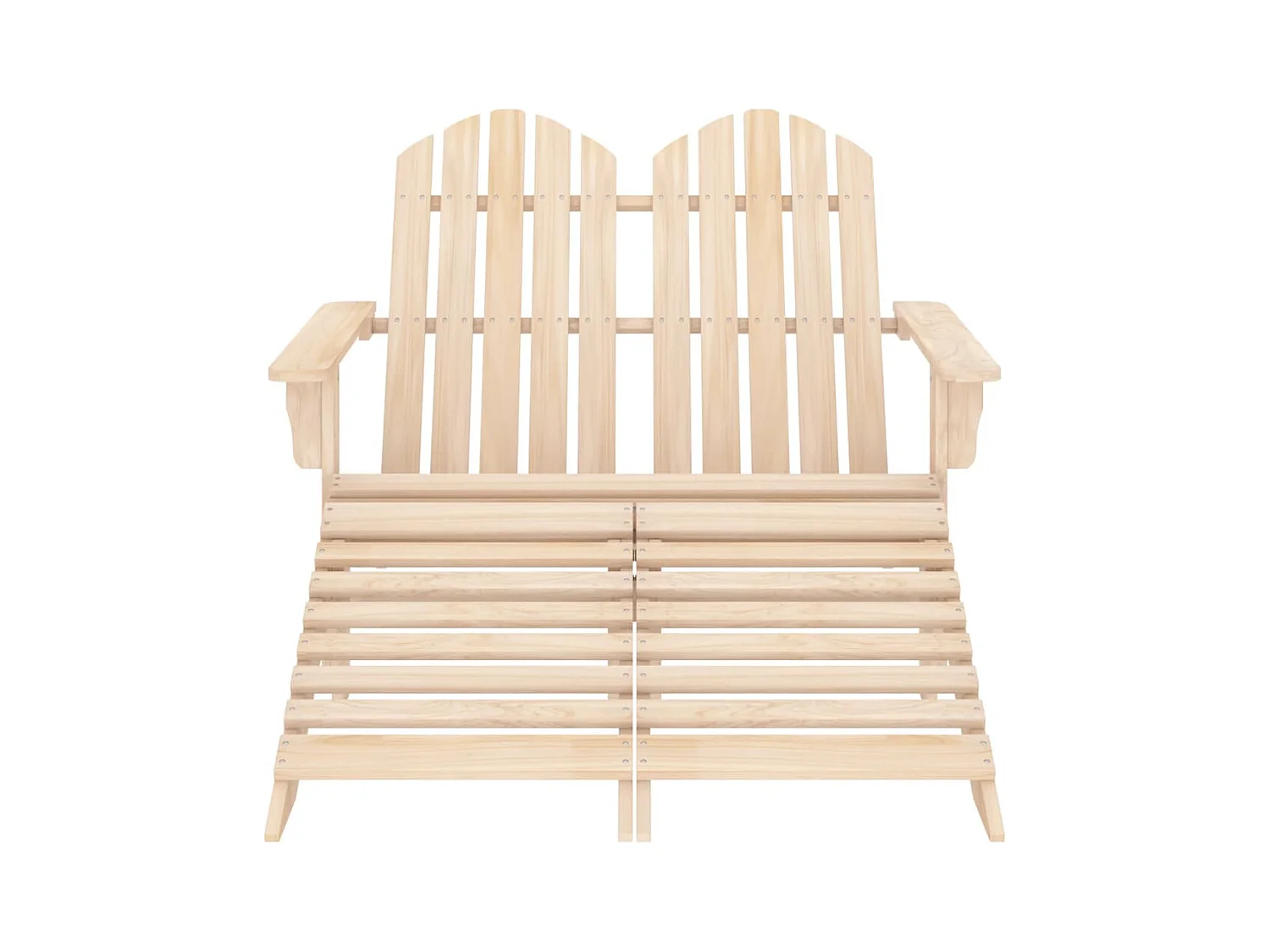 Chaise de jardin Adirondack 2 places et repose-pied sapin