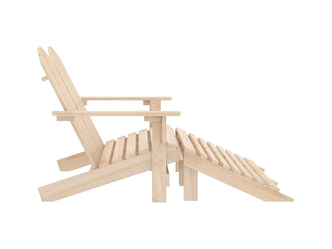 Chaise de jardin Adirondack 2 places et repose-pied sapin