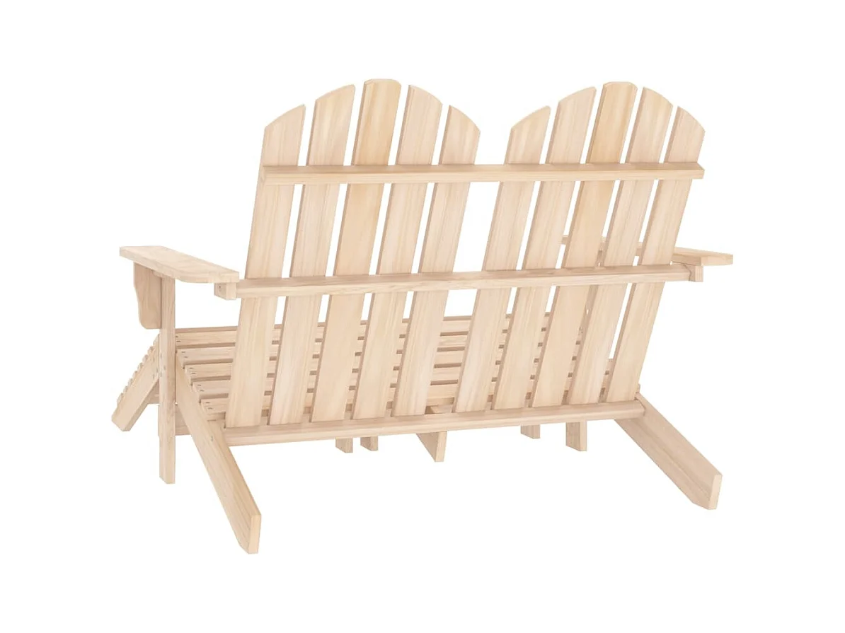 Chaise de jardin Adirondack 2 places et repose-pied sapin