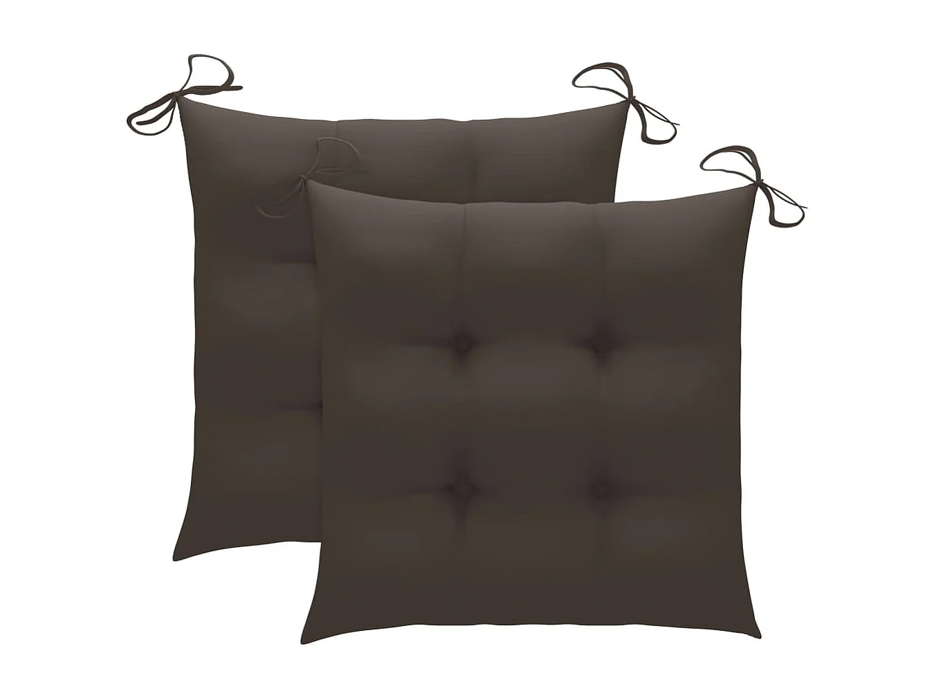 Chaises de jardin avec coussins lot de 2 Teck solide et acier