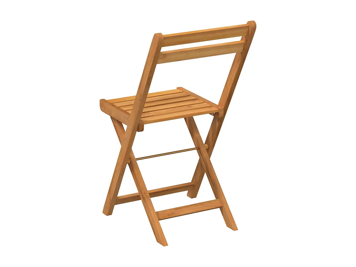 Set di 8 sedie pieghevoli da bistrot in legno massello di acacia