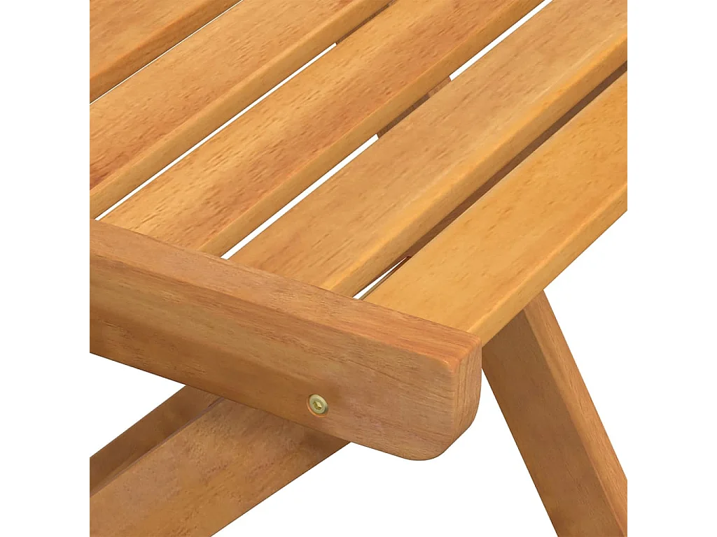 Set di 8 sedie pieghevoli da bistrot in legno massello di acacia