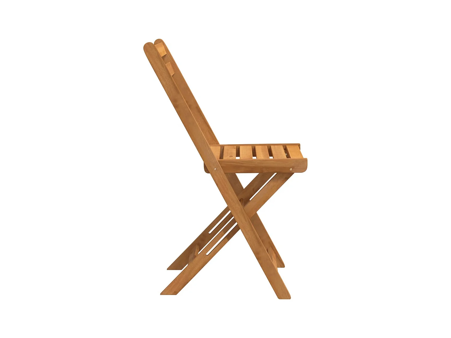 Set di 4 sedie pieghevoli da bistrot in legno massello di acacia