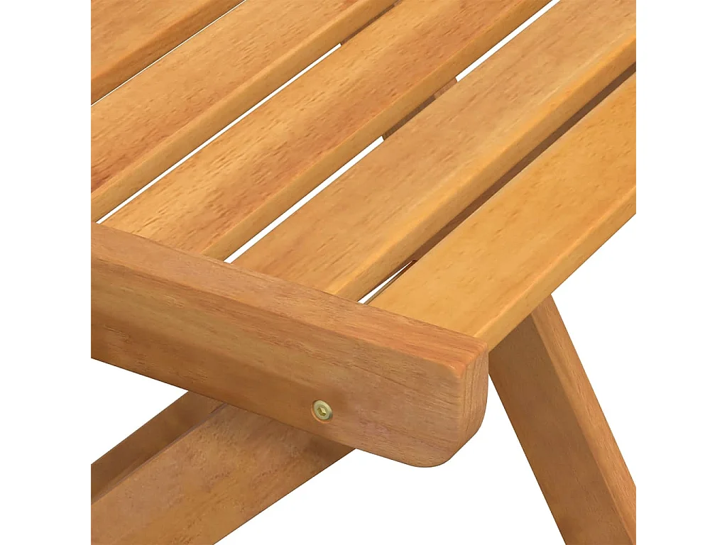 Juego de 4 sillas bistro plegables de madera maciza de acacia