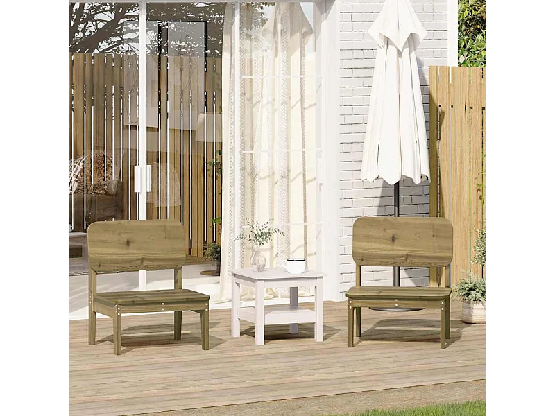 Gartenstühle 2er Set braun gewachst 60x52,5x72 cm