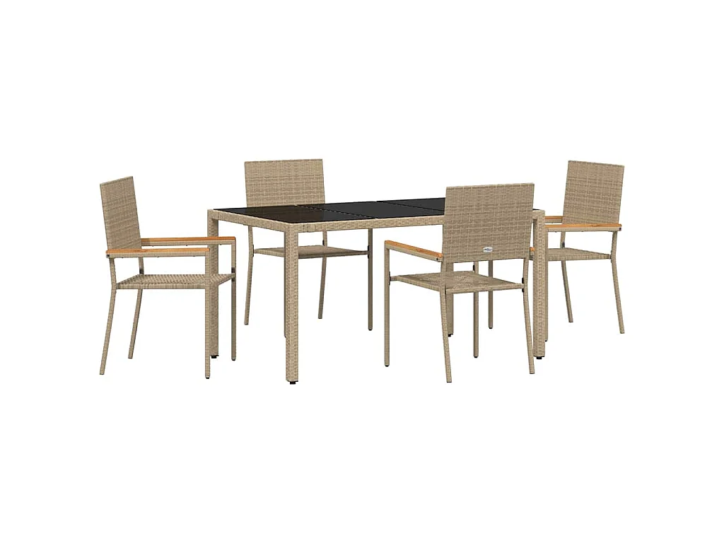 5-delige tuinset beige