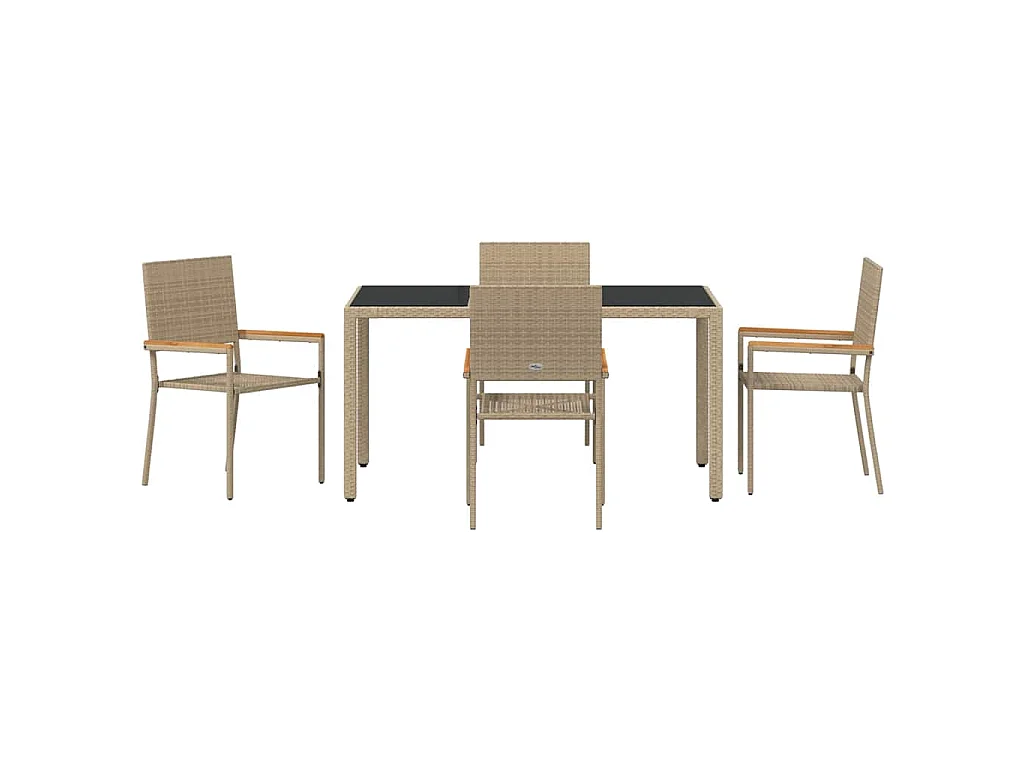 5-delige tuinset beige