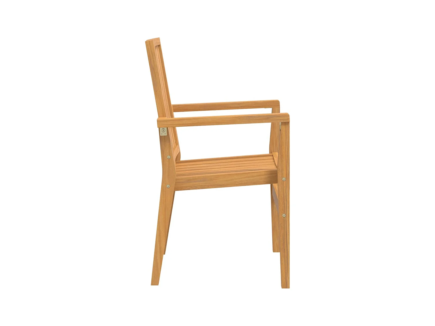 Juego de 4 sillas de jardín apilables 56,5x57,5x91 cm madera de teca