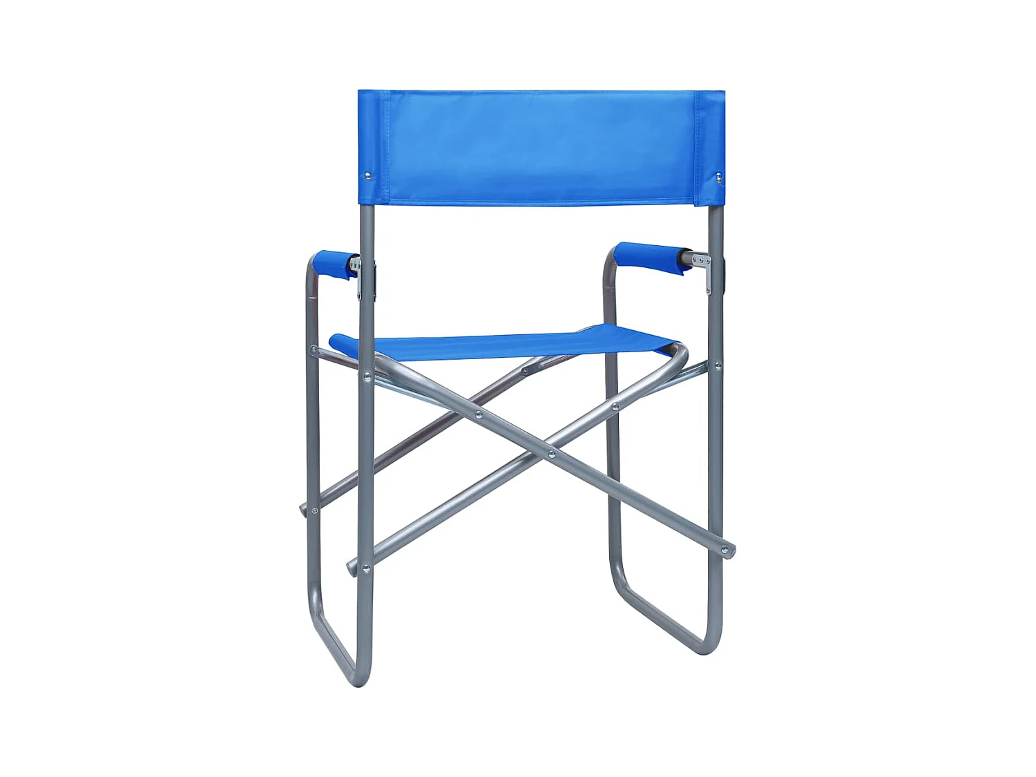 Set di 2 sedie da regista in acciaio blu