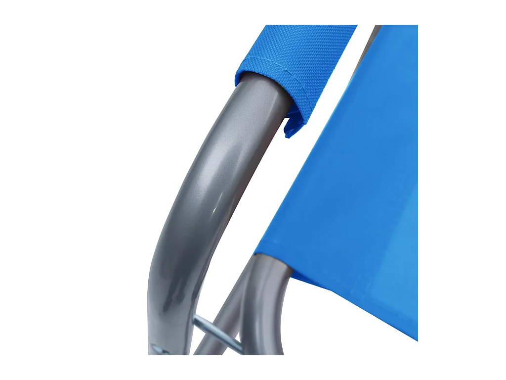 Set di 2 sedie da regista in acciaio blu