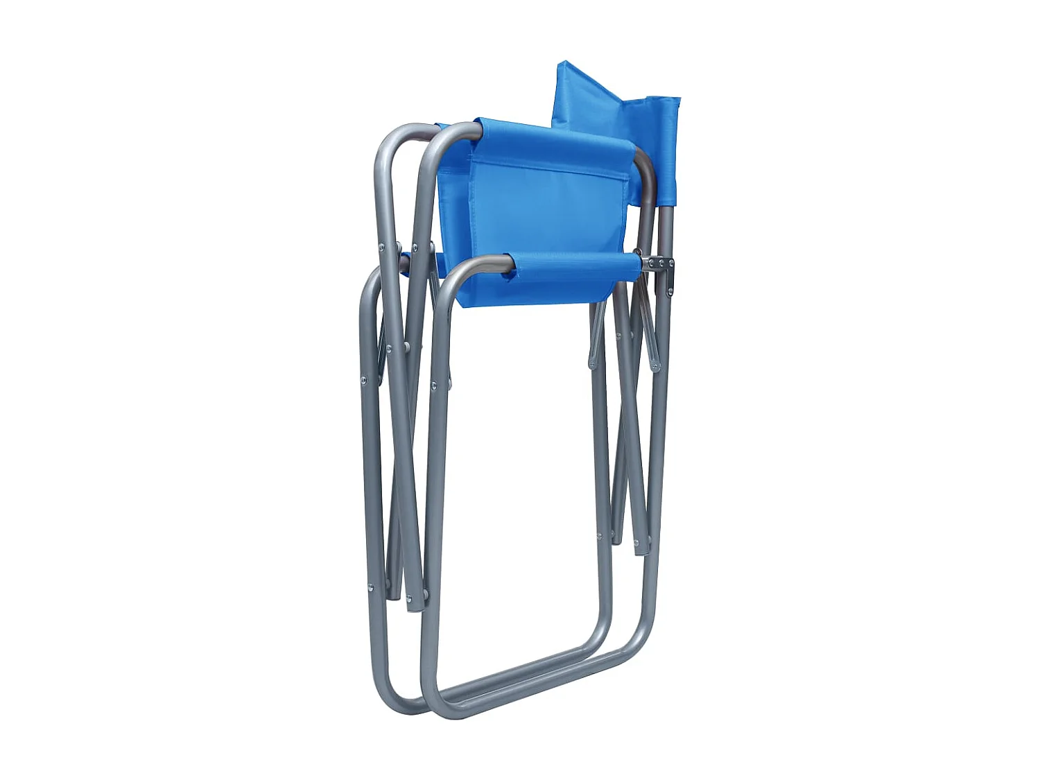 Chaises de metteur en scène lot de 2 Acier Bleu