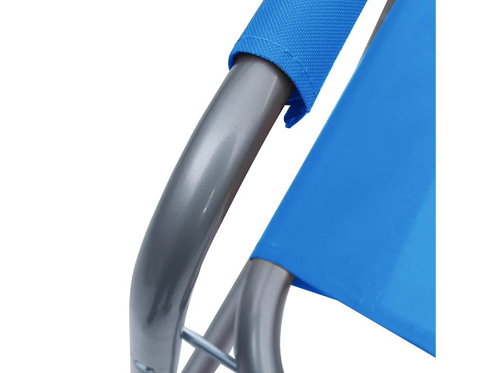 Chaises de metteur en scène lot de 2 Acier Bleu