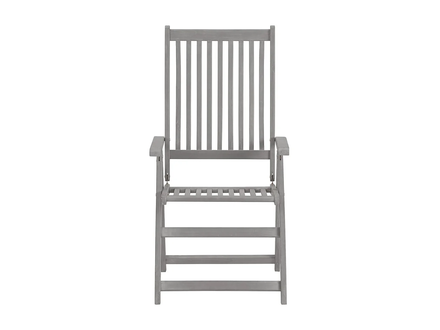 Set di 4 sedie da giardino reclinabili con cuscini in legno di acacia