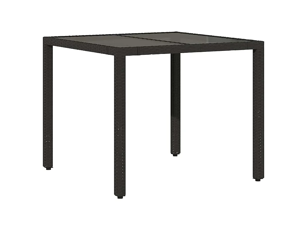 Set da pranzo da giardino 5 pezzi nero
