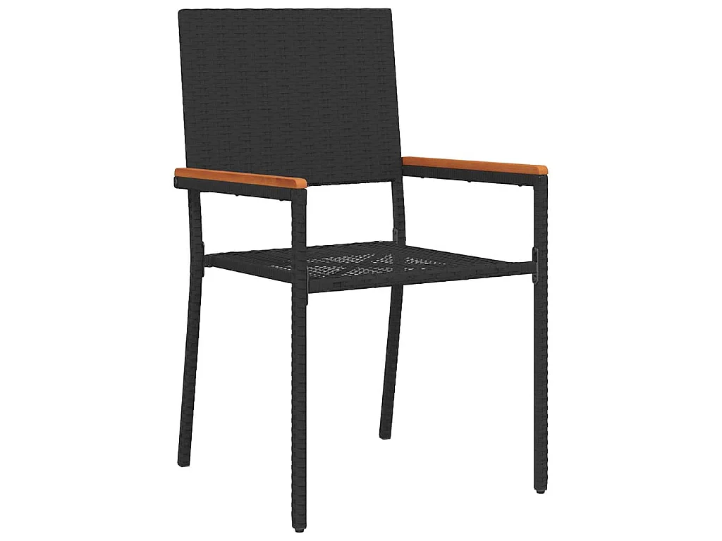 Set da pranzo da giardino 5 pezzi nero