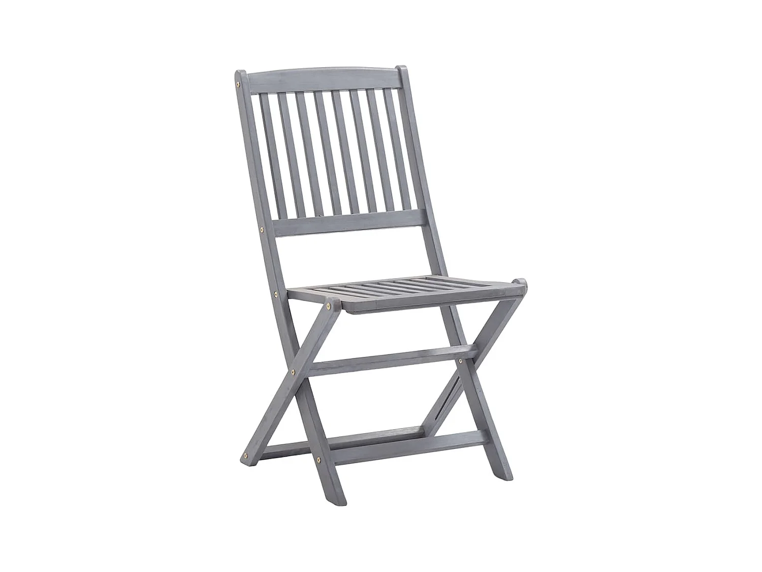 Set van 8 klapstoelen voor buiten met kussens van acaciahout