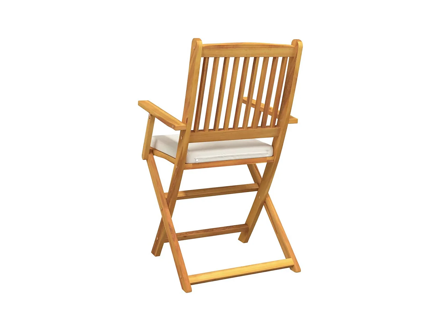 Opvouwbare stoel met kussen, opvouwbaar, 4 stuks, wit, 49 x 57,5 x 92 cm