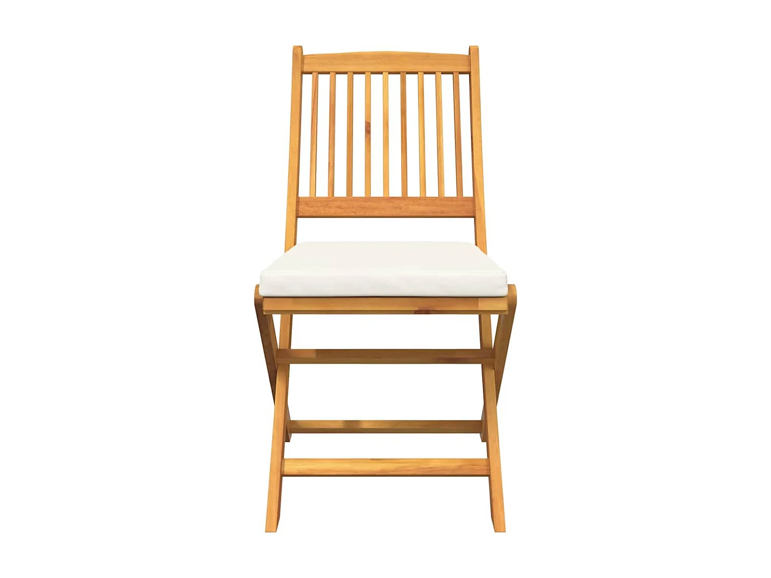 Chaise pliante avec coussin Pliant 4 pcs Blanc 49 x 57.5 x 92cm