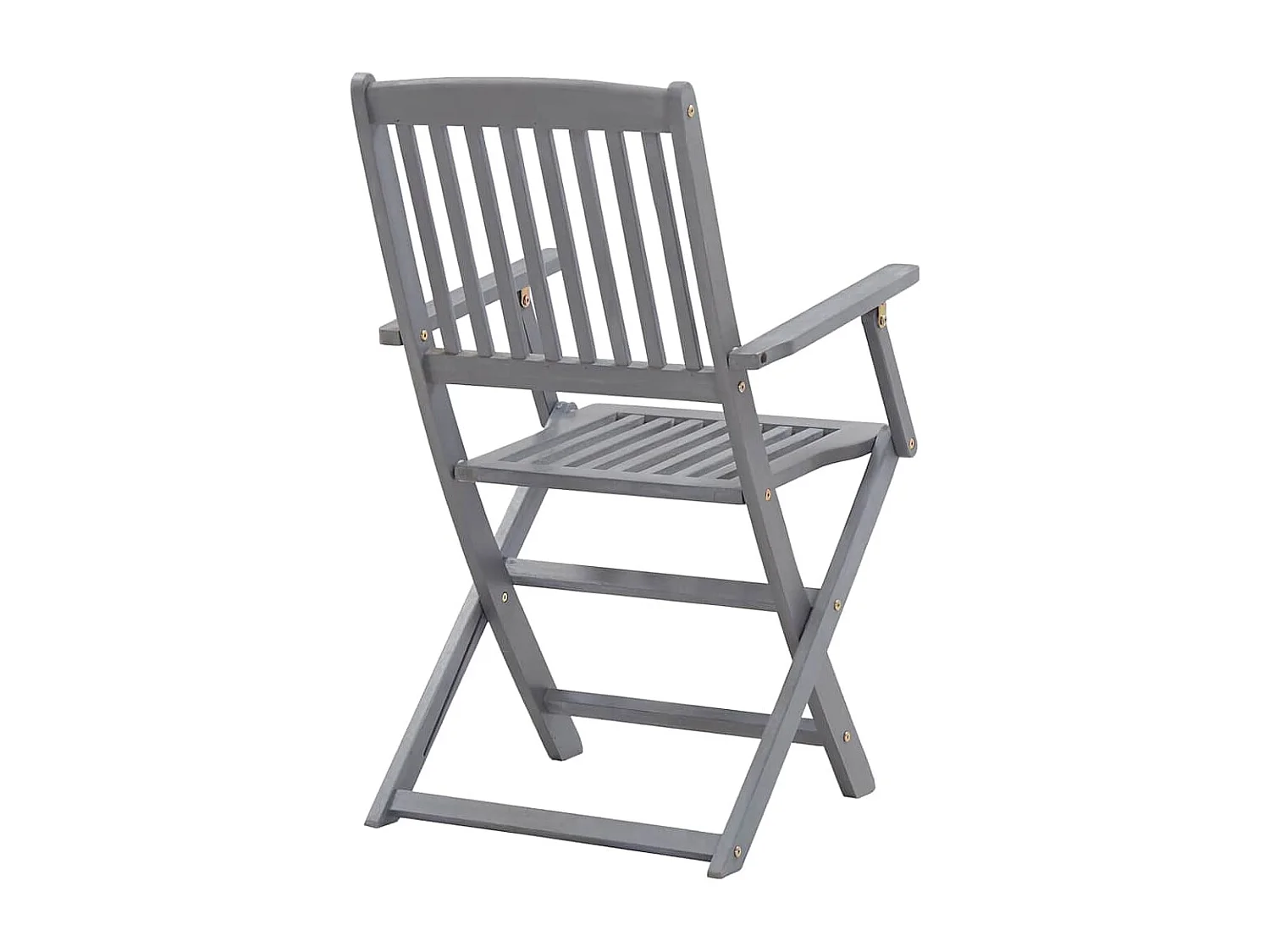 Set di 2 sedie pieghevoli da esterno con cuscini in legno di acacia