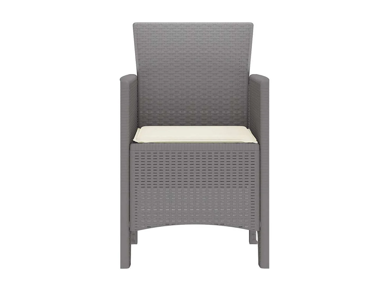 Chaise de jardin 4 pcs Gris clair 53 x 49 x 85 cm PP