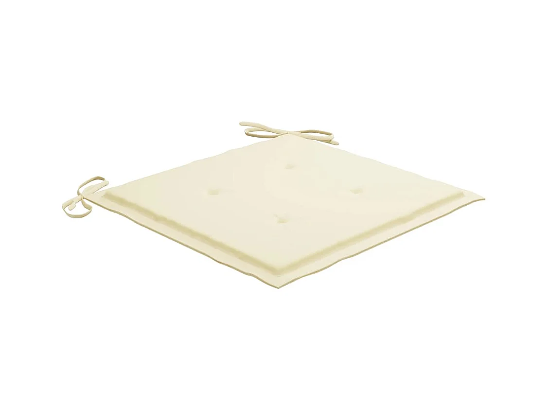 Chaises de jardin empilables avec coussins lot de 6 Teck solide