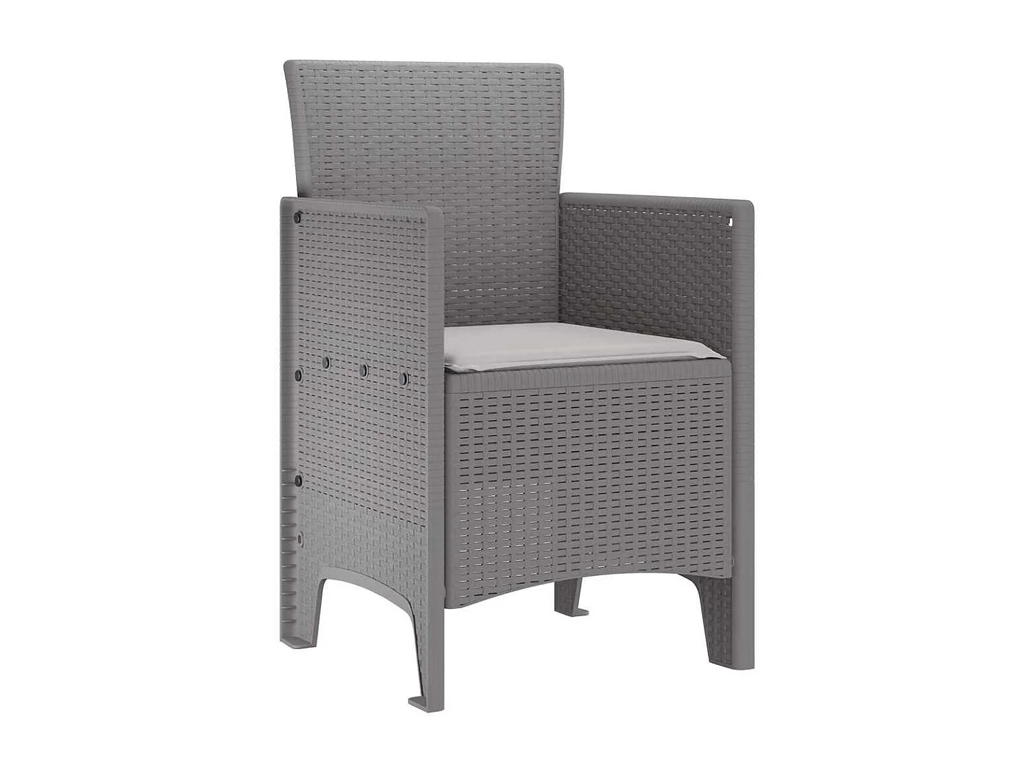 Chaise de jardin 2 pcs Gris clair 53 x 49 x 85 cm PP
