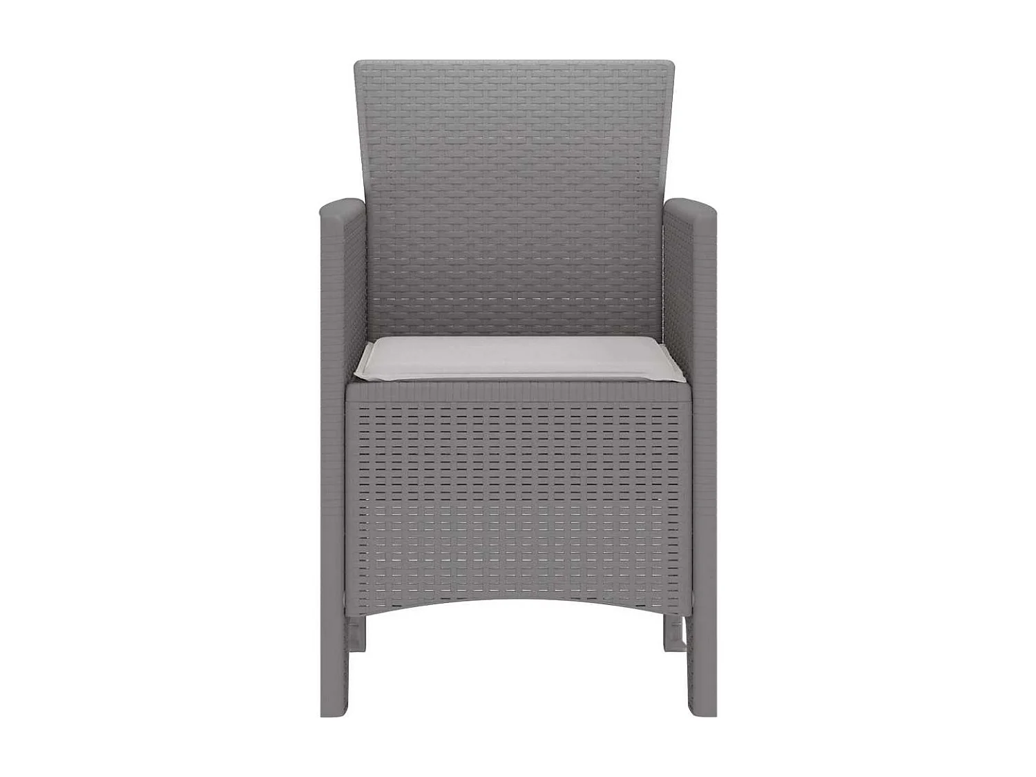 Chaise de jardin 2 pcs Gris clair 53 x 49 x 85 cm PP