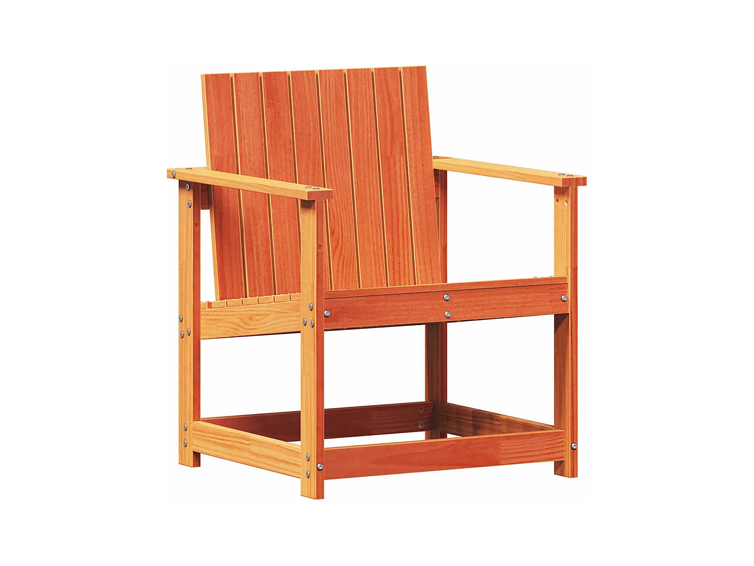 3-delige tuinmeubelset, bruine was, massief grenenhout