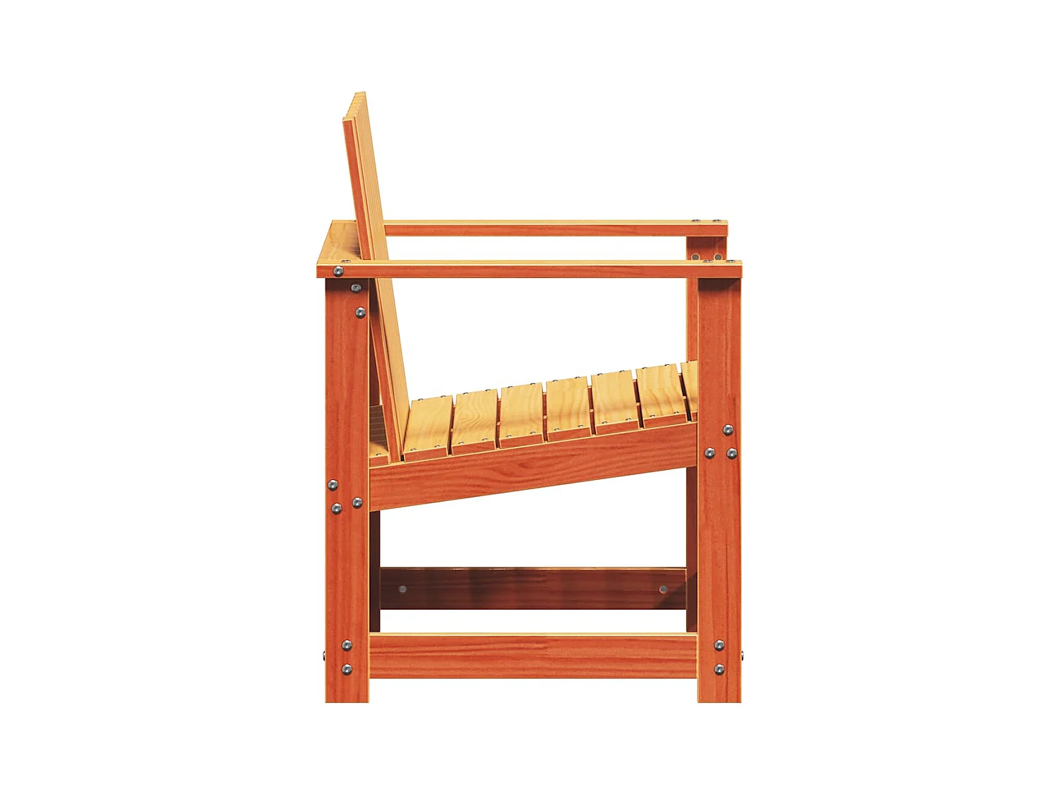 3-delige tuinmeubelset, bruine was, massief grenenhout