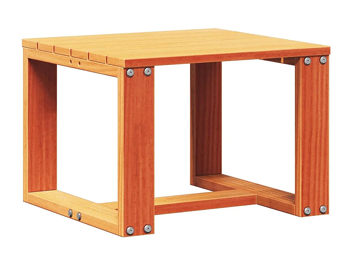 3-delige tuinmeubelset, bruine was, massief grenenhout