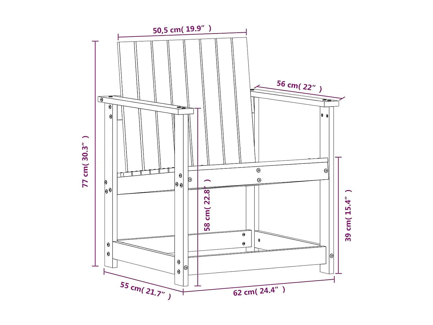 Conjunto de muebles de jardín de 3 piezas, cera marrón, madera maciza de pino