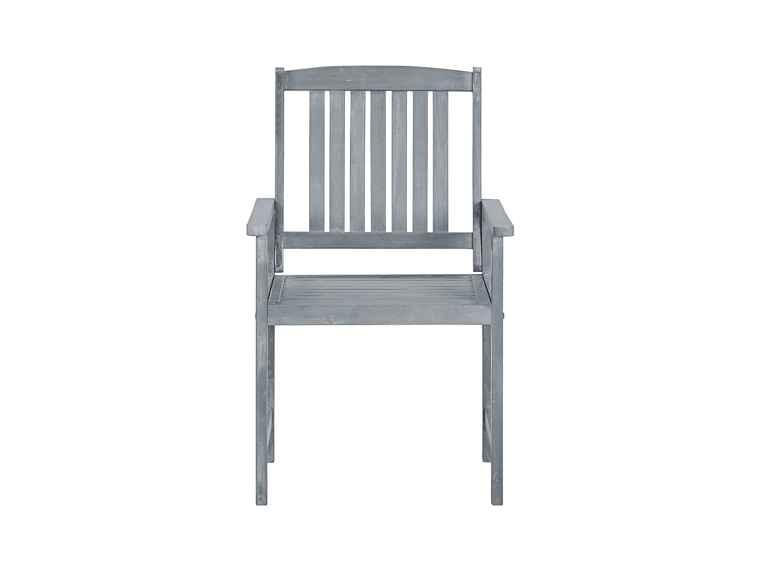 Set di 8 sedie da giardino in legno massello di acacia grigio