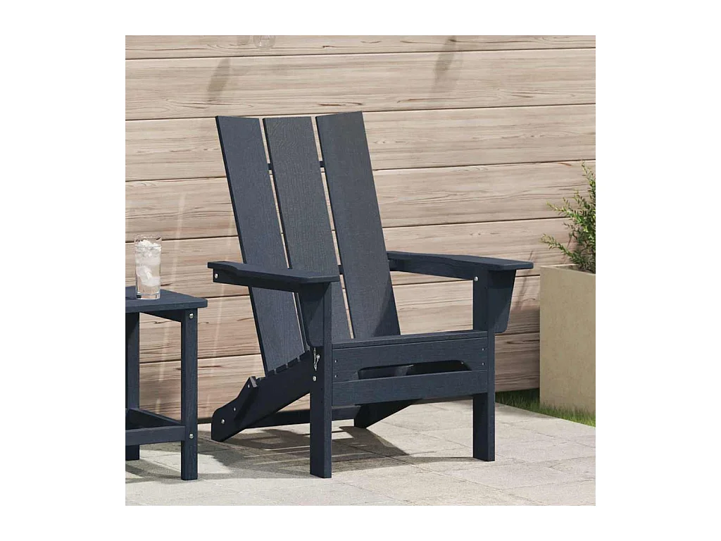 Chaise Adirondack pliante Bleu marine 74.5 x 80.5 x 90cm
