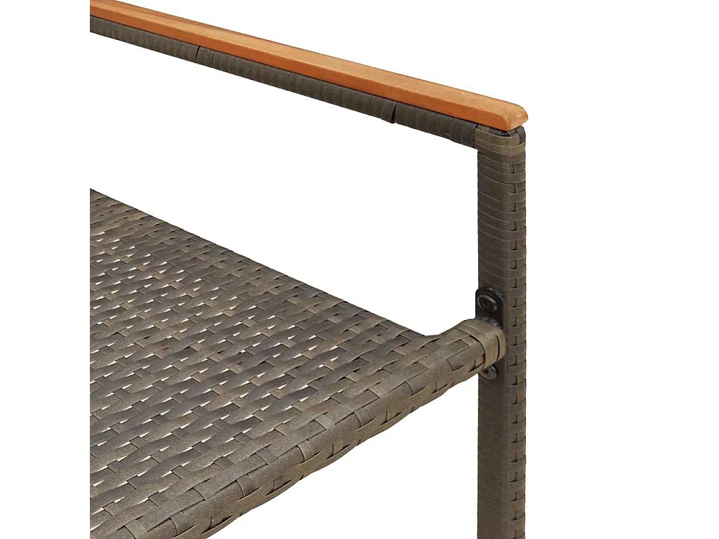 Chaises empilables de jardin 2 pcs Gris, Marron