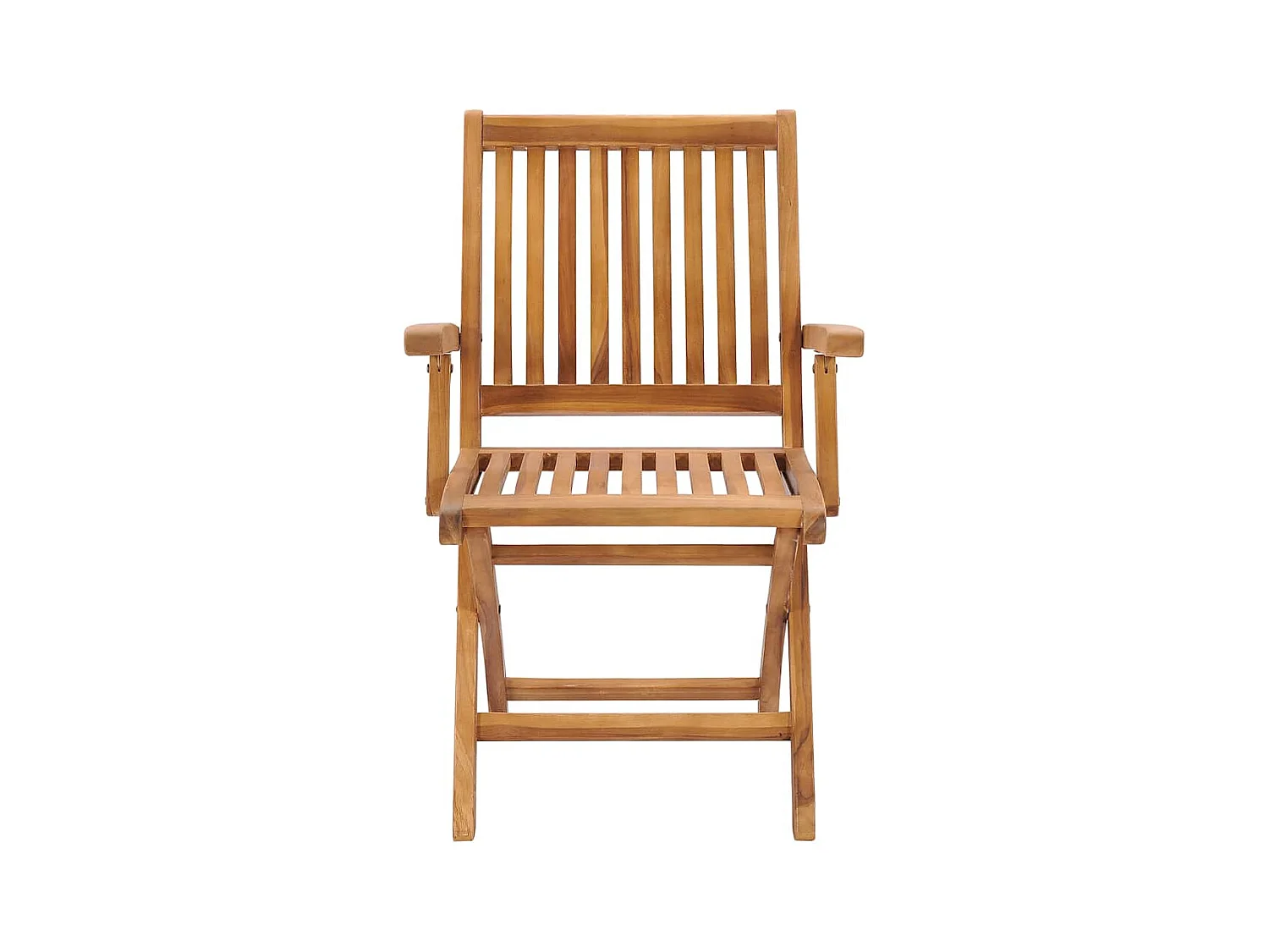 Chaises pliables de jardin avec coussins lot de 4 Teck solide