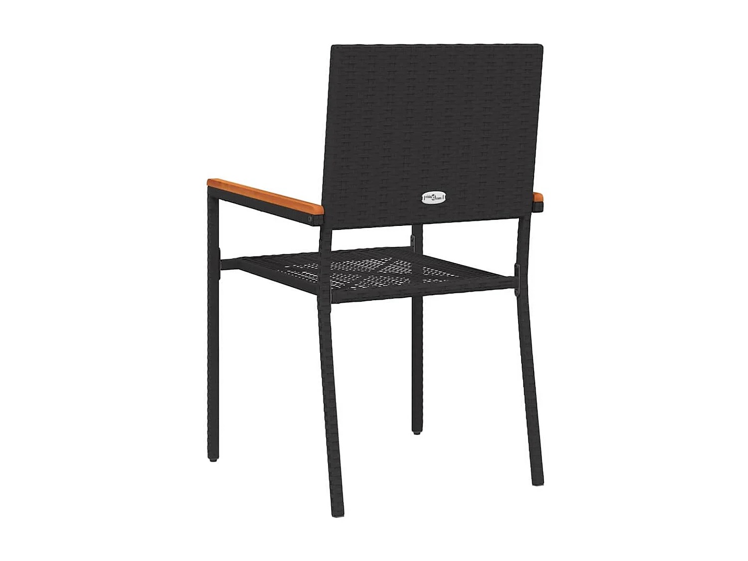 Chaises empilables de jardin 4 pcs Noir, Marron