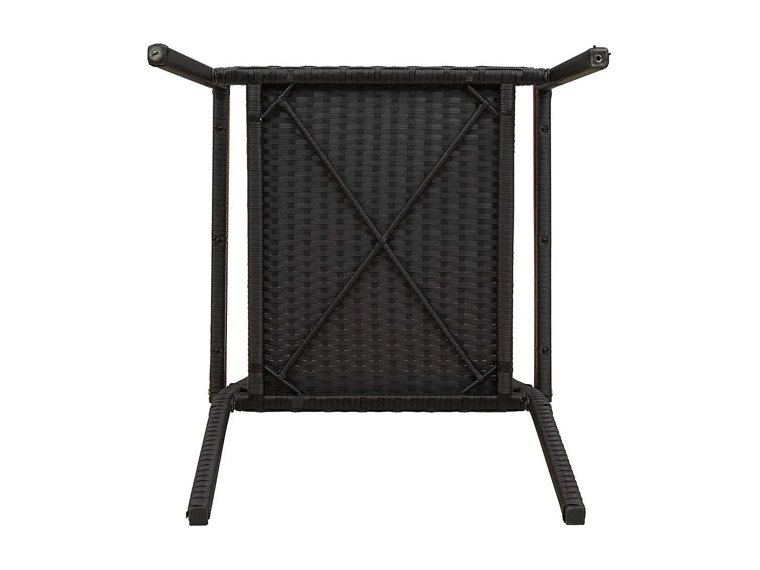 Chaises empilables de jardin 4 pcs Noir, Marron