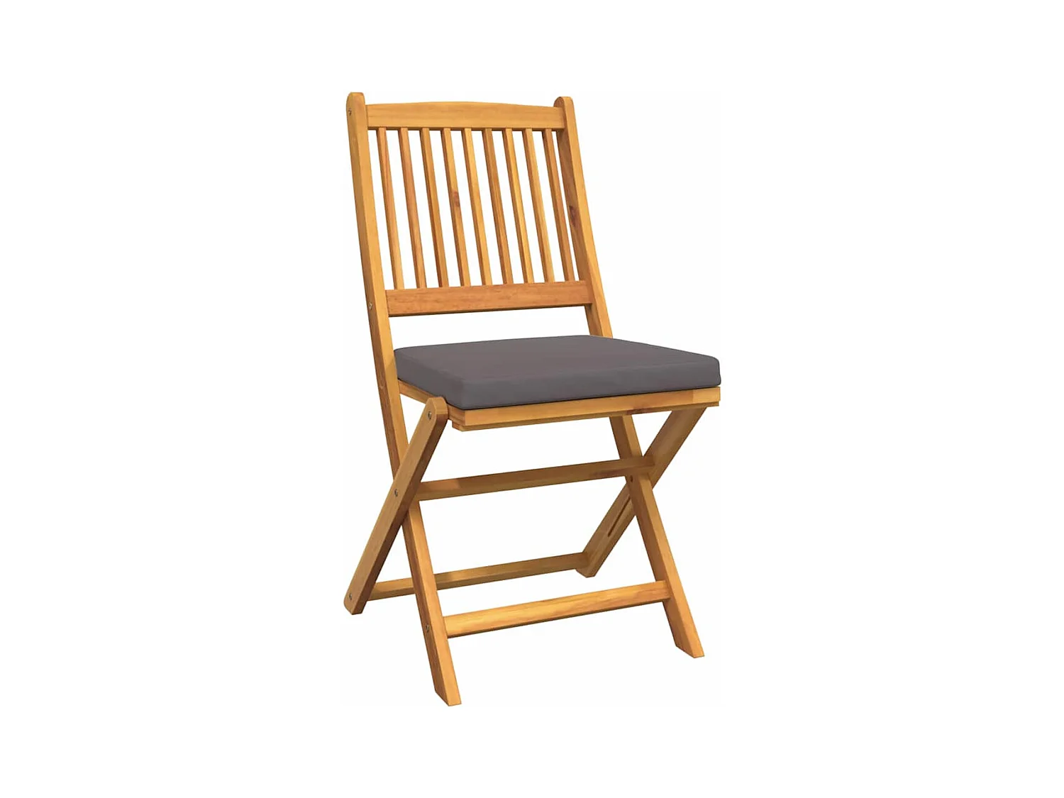 Vouwstoel 4 stuks Grijs 49 x 57,5 x 92 cm Massief acaciahout