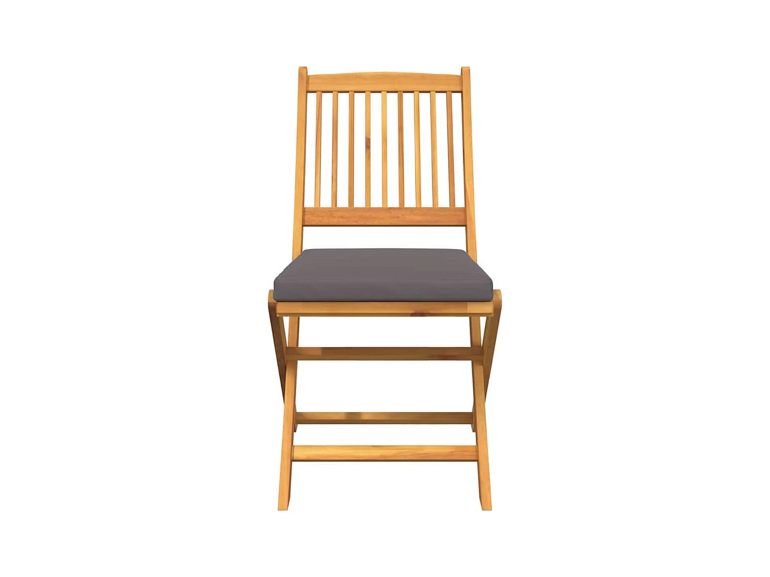 Vouwstoel 4 stuks Grijs 49 x 57,5 x 92 cm Massief acaciahout