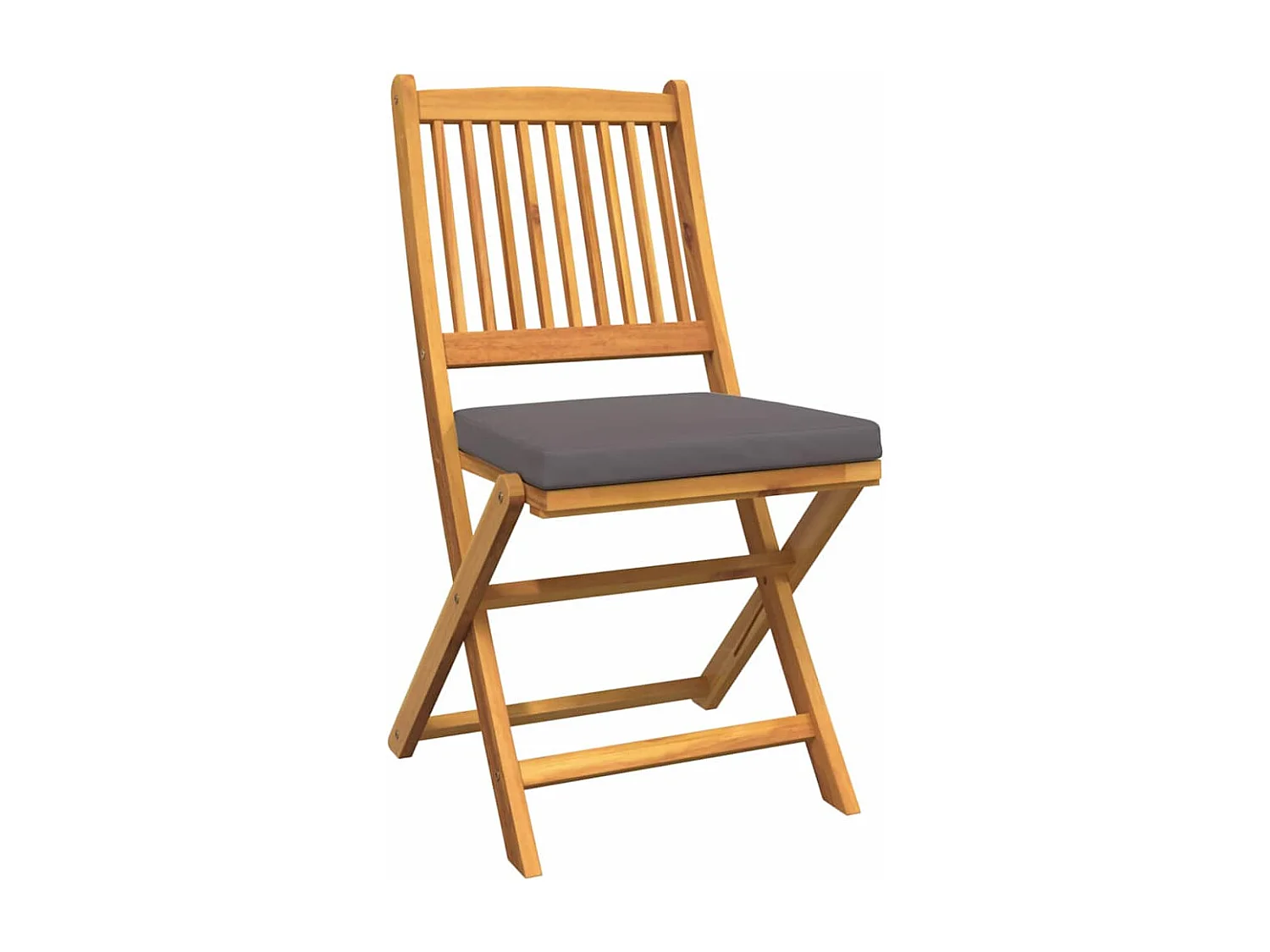 Vouwstoel 4 stuks Grijs 49 x 57,5 x 92 cm Massief acaciahout