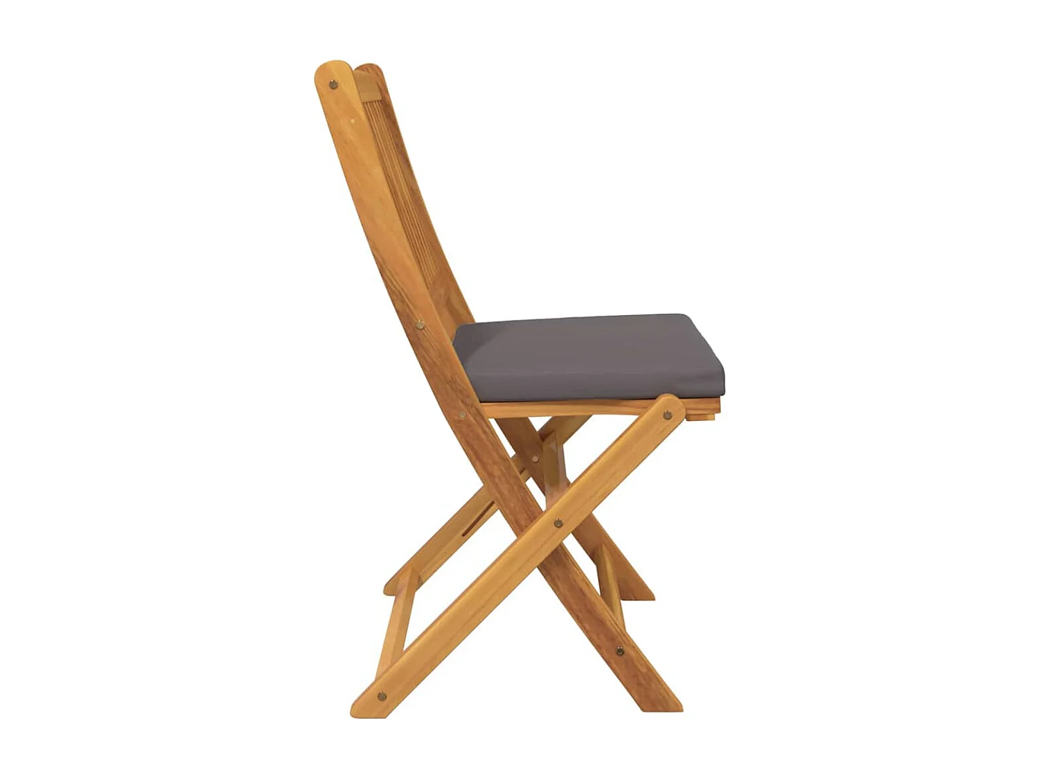 Vouwstoel 4 stuks Grijs 49 x 57,5 x 92 cm Massief acaciahout