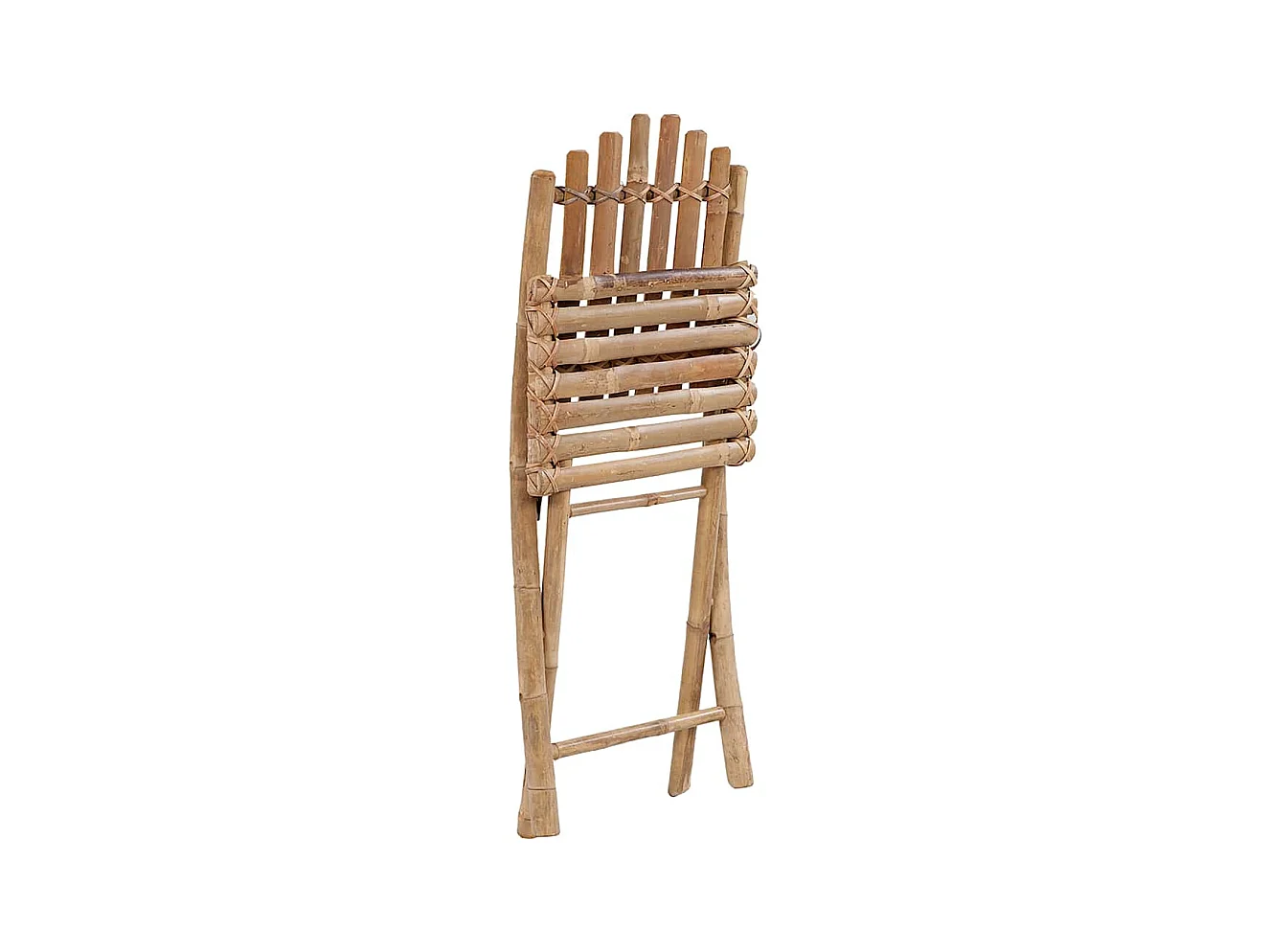 Chaises pliables de jardin lot de 2 avec coussins Bambou