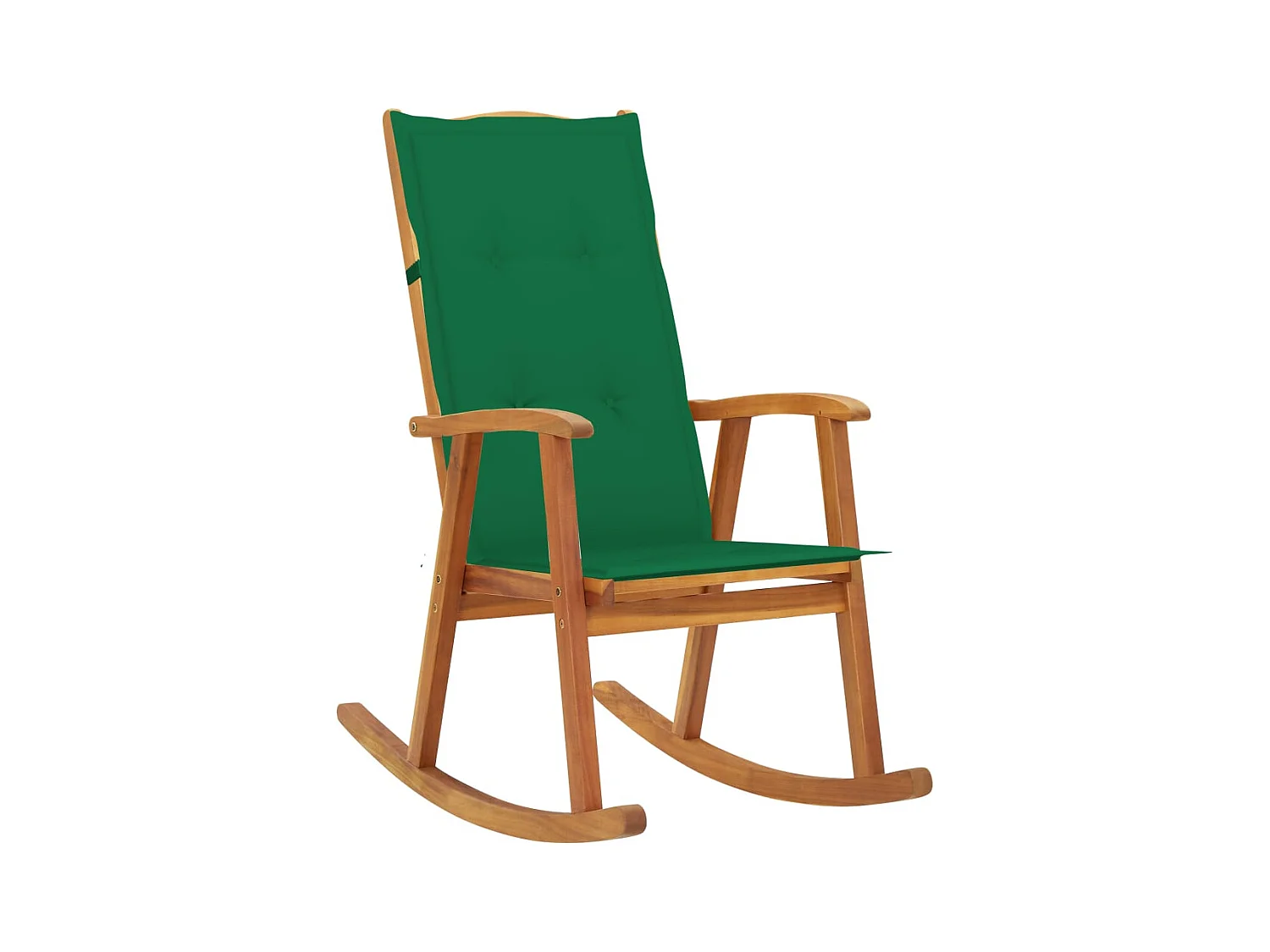 Chaise à bascule avec coussins Bois d'acacia massif