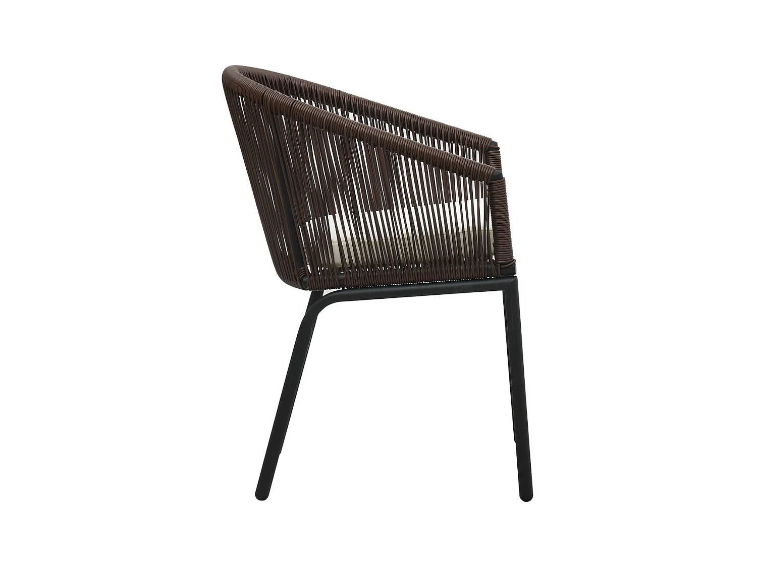 Tuinstoelen set van 2 Bruin PE rotan